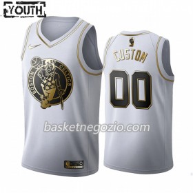 Canotte Bambino Boston Celtics Personalizzate 2019-20 Nike Bianco Golden Edition Swingman